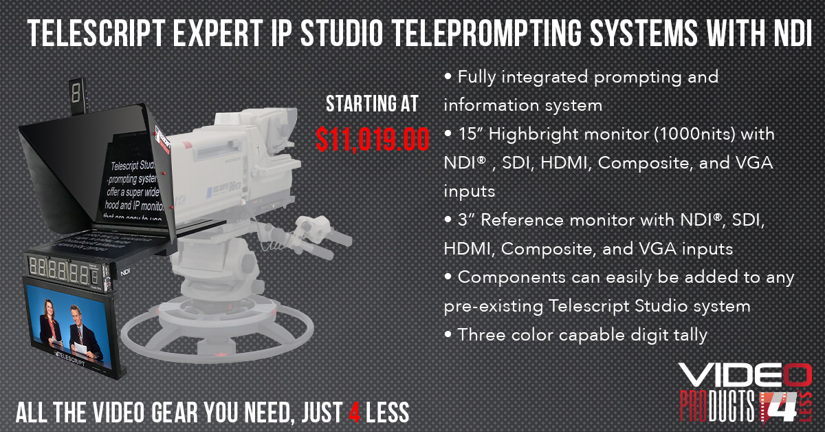 OfficialVp4l's tweet image. @Telescript's IP Expert Prompting system is designed to provide on-screen talent with the vital information they need to deliver a flawless broadcast!
#VP4L #Telescript #IPExpertSystem #NDI #teleprompter #scriptreading #broadcast #liveproduction #videoproduction #filmmaking