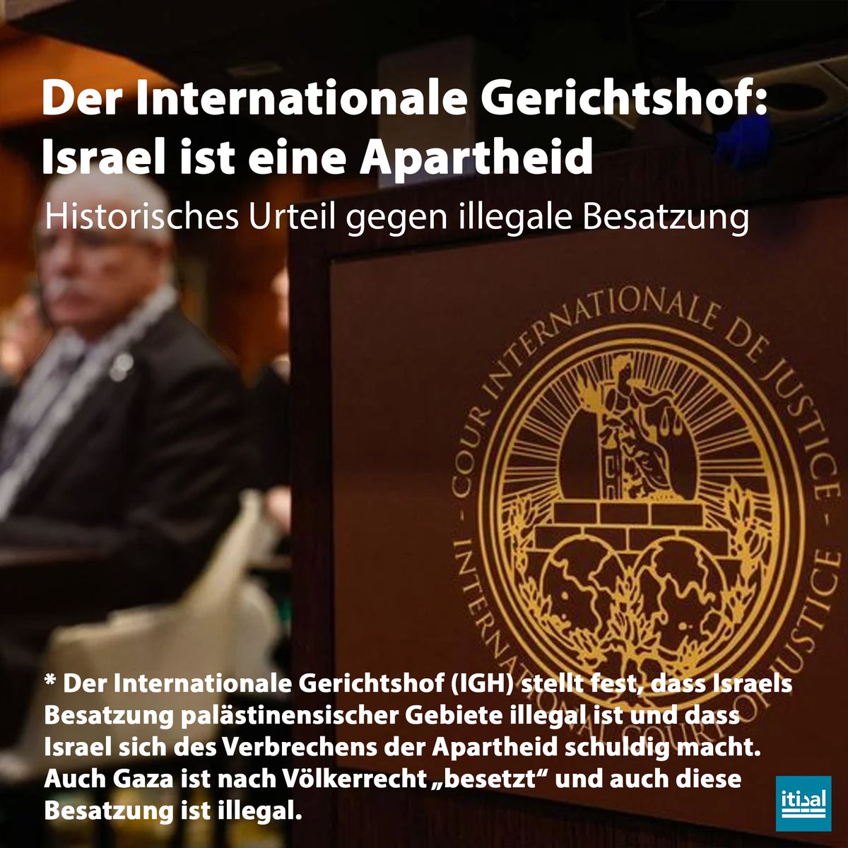 Tarek_Bae's tweet image. Israel kann nun offiziell als Apartheid bezeichnet werden.

Der Internationale Geruchtshof (IGH) hat heute seine Einschätzung über die israelische Besatzung der palästinensischen Gebiete verkündet. Die wichtigsten Feststellungen.

1. Israel verstößt gegen die Konvention gegen…