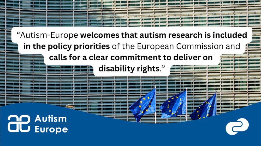 AutismEurope's tweet photo. The Political Guidelines of the @EU_Commission were released.
 
We welcome the inclusion of autism research as a political priority, however, we are concerned by the lack of explicit commitment to advancing disability rights.
👉 https://t.co/A7DyTkNZoi
 
@MyEDF @social_platform https://t.co/TgARpX4Id7