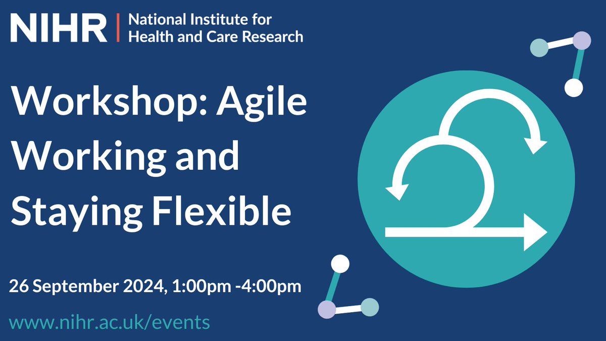 Join our interactive session &amp; learn how to navigate today's uncertain and complex working world.

This workshop is open to NIHR Senior leaders and NIHR Academy Members.

Applications to attend the workshop close 13 September 2024.

Apply to the workshop: nihr.ac.uk/events/worksho…