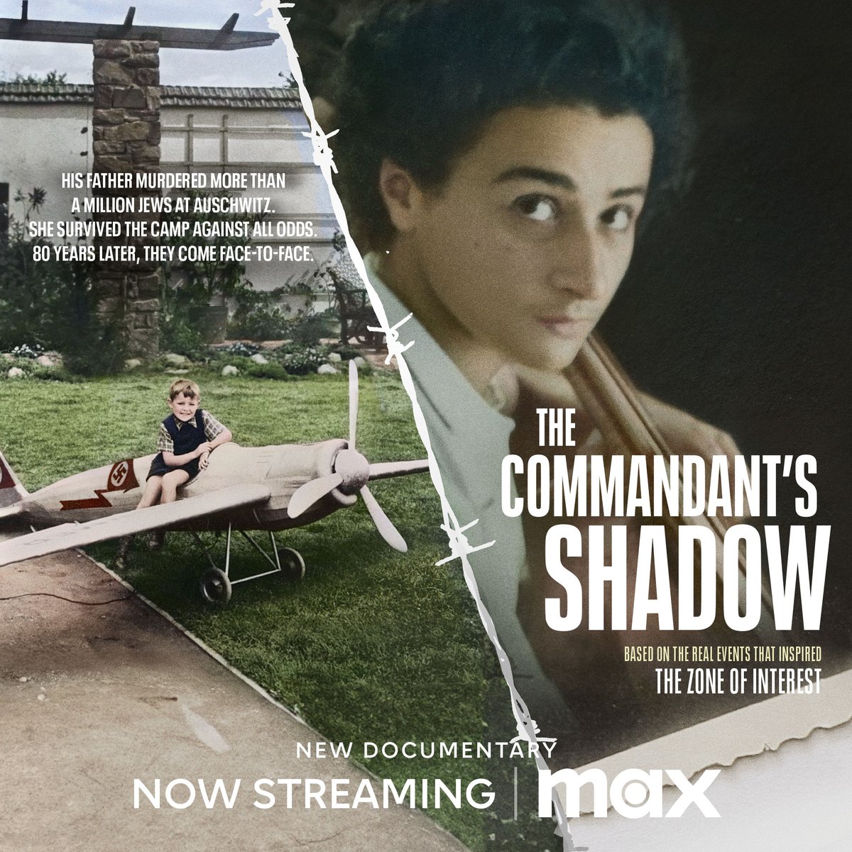 streamonmax's tweet photo. #TheCommandantsShadow, a new documentary that explores the real-life events that inspired the Academy Award-winning film The Zone of Interest, is now streaming on Max. https://t.co/6CiDwC6RSU