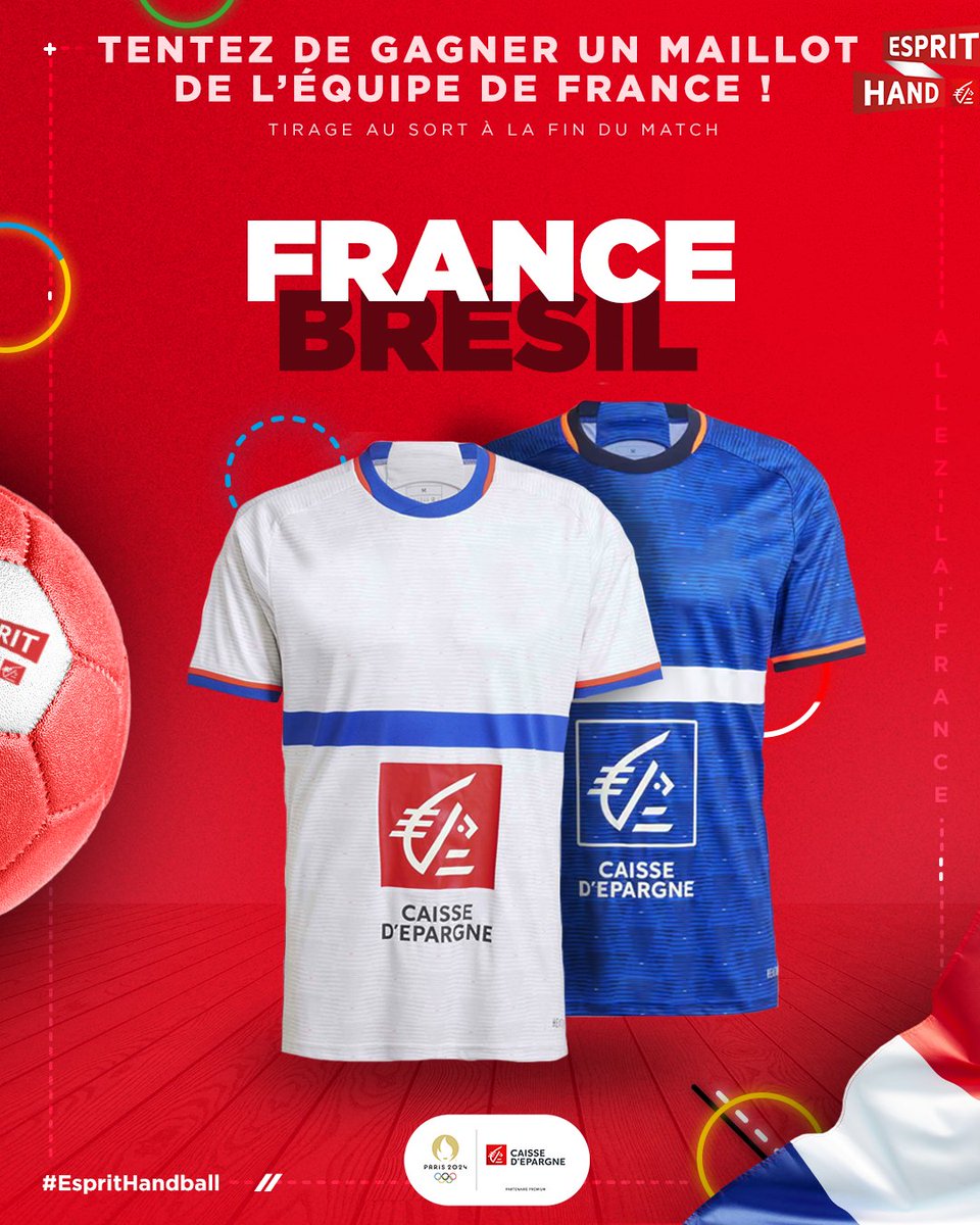EspritHandball's tweet photo. #VousEtreUtile  

On vous offre la possibilité de gagner le nouveau maillot des Bleues a l'occasion de #FRABRE 😍

Follow + RT pour participer et RDV à la fin du match pour le tirage au sort 🤞

#EspritHandball https://t.co/KycKkew4mc