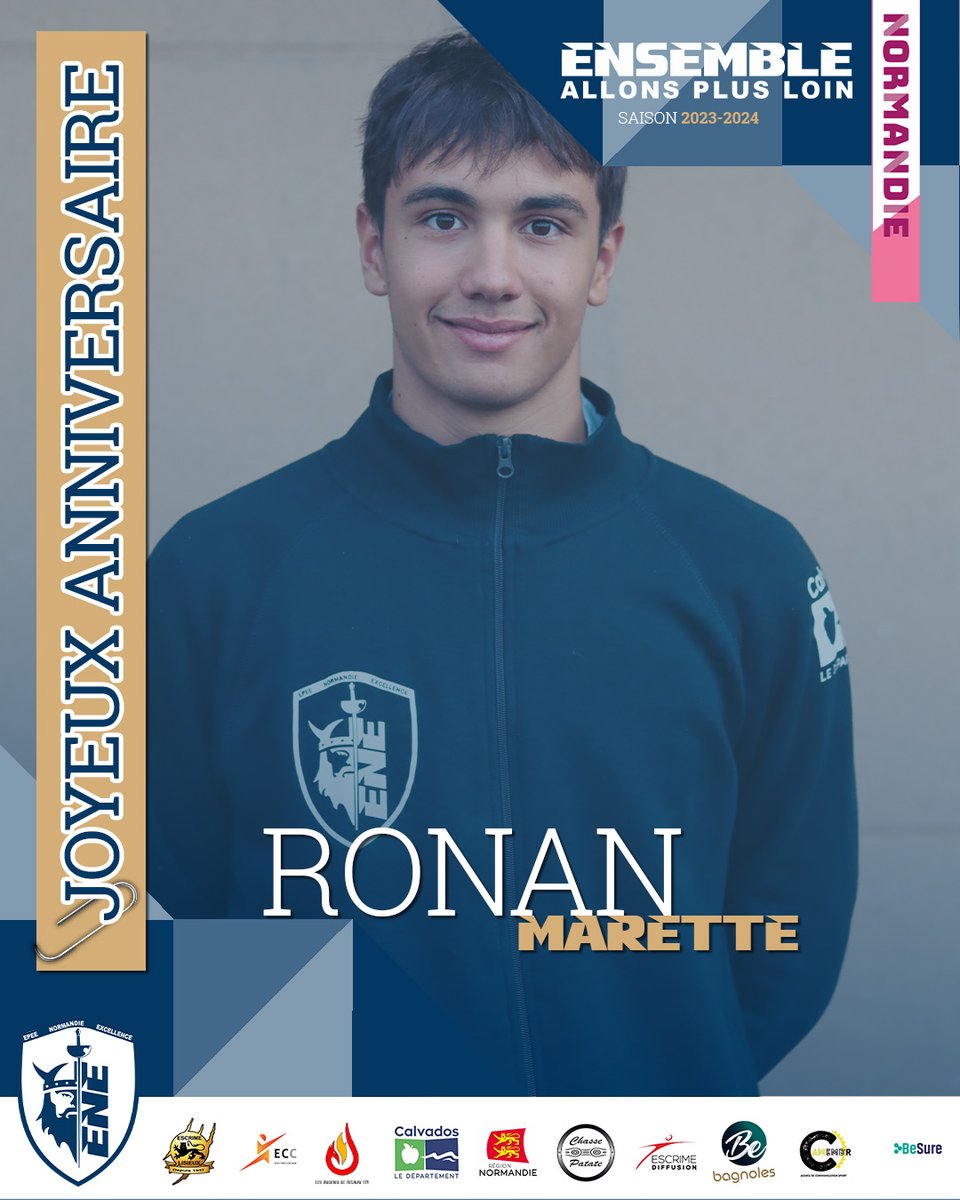 Joyeux anniversaire à toutes les personnes nées un #20juillet et en particulier à notre épéiste lexovien Ronan Marette ! 

⚪️🔵 #TeamENE