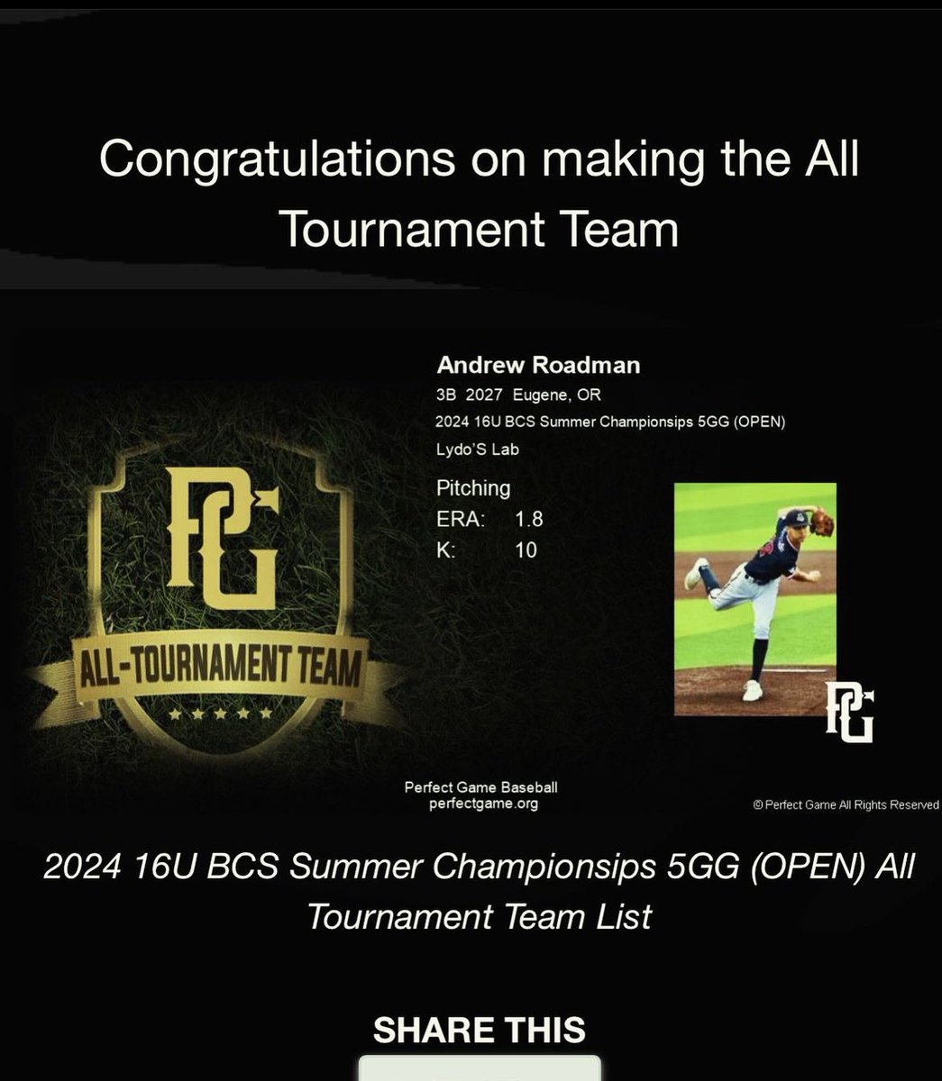 Andrew Roadman (@andrewroadman) on Twitter photo I made all tournament team in both Perfect Game events with <a href="/LydosLab/">Lydoโs Lab Player Development</a> I made all tournament team in both Perfect Game events with <a href="/LydosLab/">Lydoโs Lab Player Development</a>