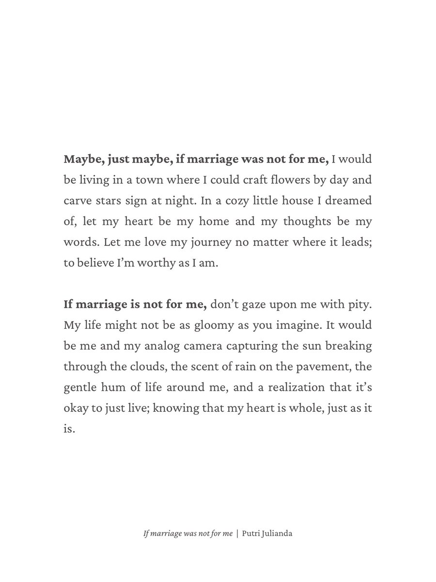 literarybase's tweet photo. karya — if marriage isn’t for me

https://t.co/IM8Xah7mqd