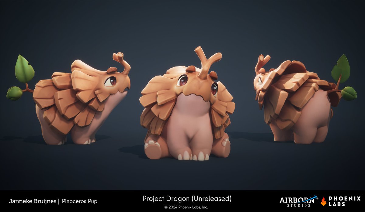 airbornstudios's tweet photo. Heya! We figured we need to post a small preview of next week's #ProjectDragon portfolio push for safety reasons. Priming your hearts as they otherwise might not be ready to process some of the cuteness that's gonna make its way into the public then.😚 #gameart #3dart #3dmodeling https://t.co/Ebzp1LAjDG