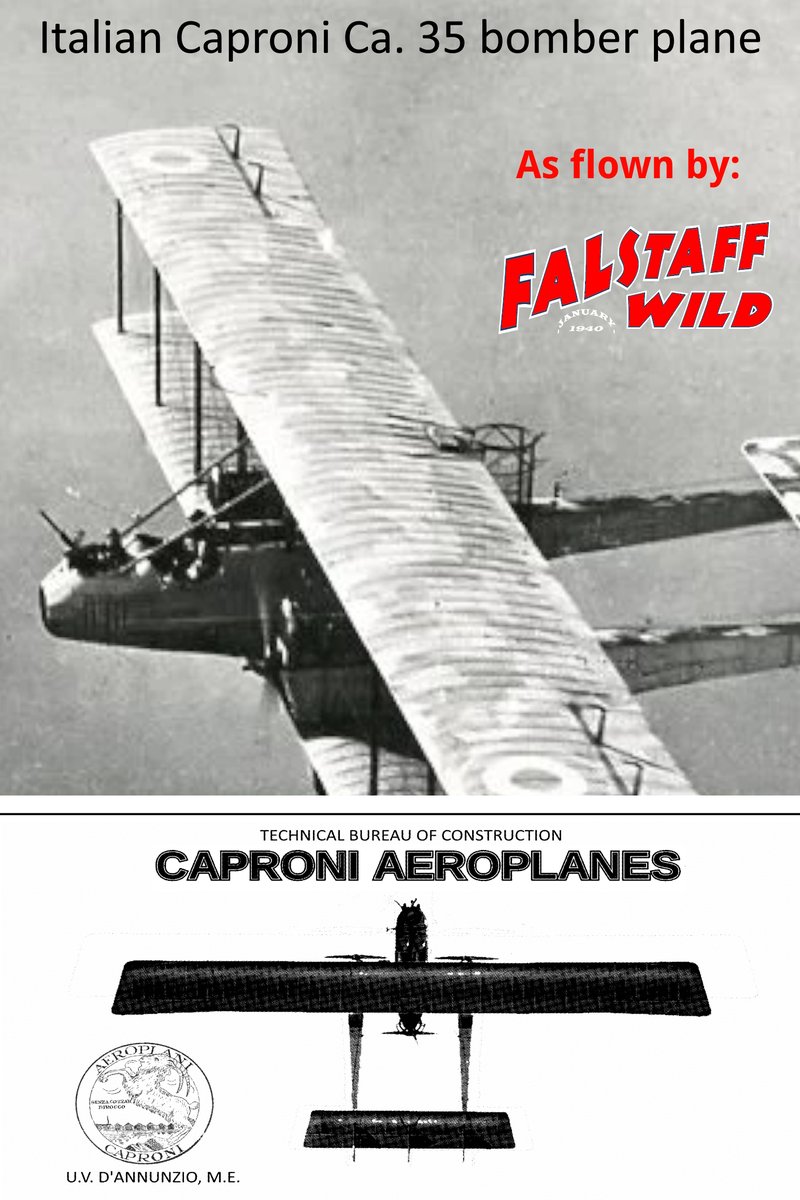 MichaelJWMax's tweet photo. Italian Caproni Ca. 35 bomber plane #floatplane #aviation #bomber #ww2 #ww1 #Italy #fiat #historicalfiction

Read more in the adventures of Falstaff Wild:
https://t.co/WnaMHkT6Sr https://t.co/ddDytopw1v