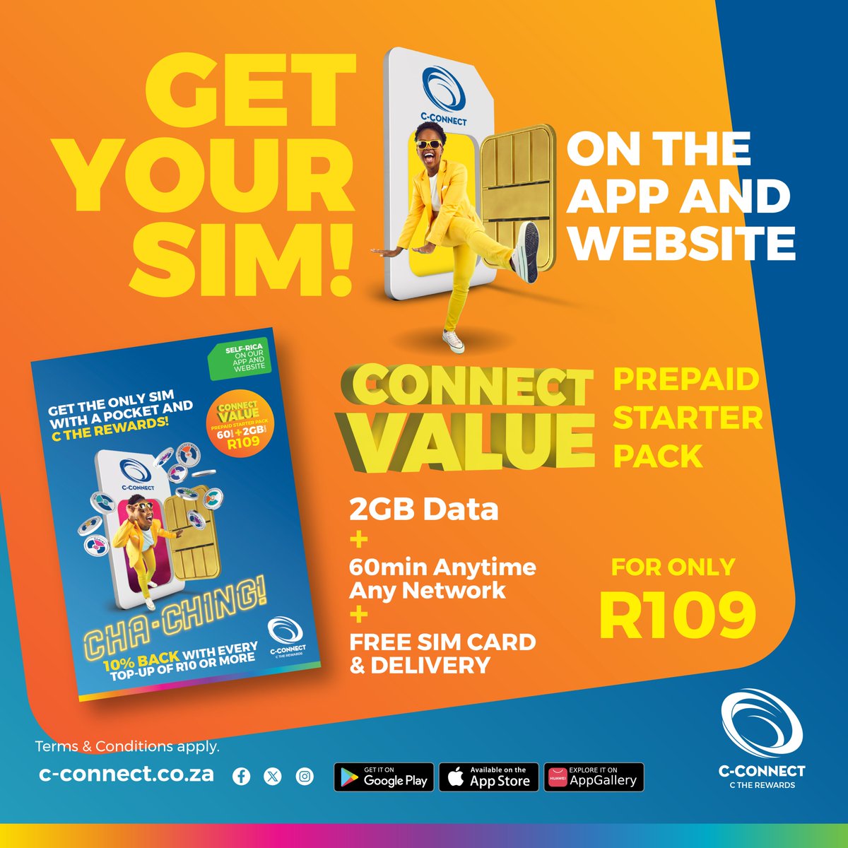cconnectza's tweet photo. Get Your SIM and C Real Rewards! 📲💎

Upgrade your connectivity with C-Connect.

Choose from our range of Prepaid Starter Packs SIM to suit your needs. 

Order your sim on the C-Connect App or Website.

C-CONNECT C THE REWARDS

#CConnect #GetConnected #SIMCard #Rewards https://t.co/5RVtKYfubJ