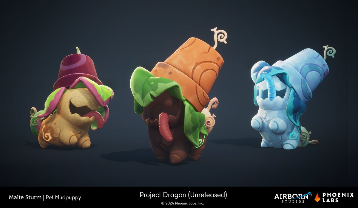 airbornstudios's tweet photo. Heya! We figured we need to post a small preview of next week's #ProjectDragon portfolio push for safety reasons. Priming your hearts as they otherwise might not be ready to process some of the cuteness that's gonna make its way into the public then.😚 #gameart #3dart #3dmodeling https://t.co/Ebzp1LAjDG