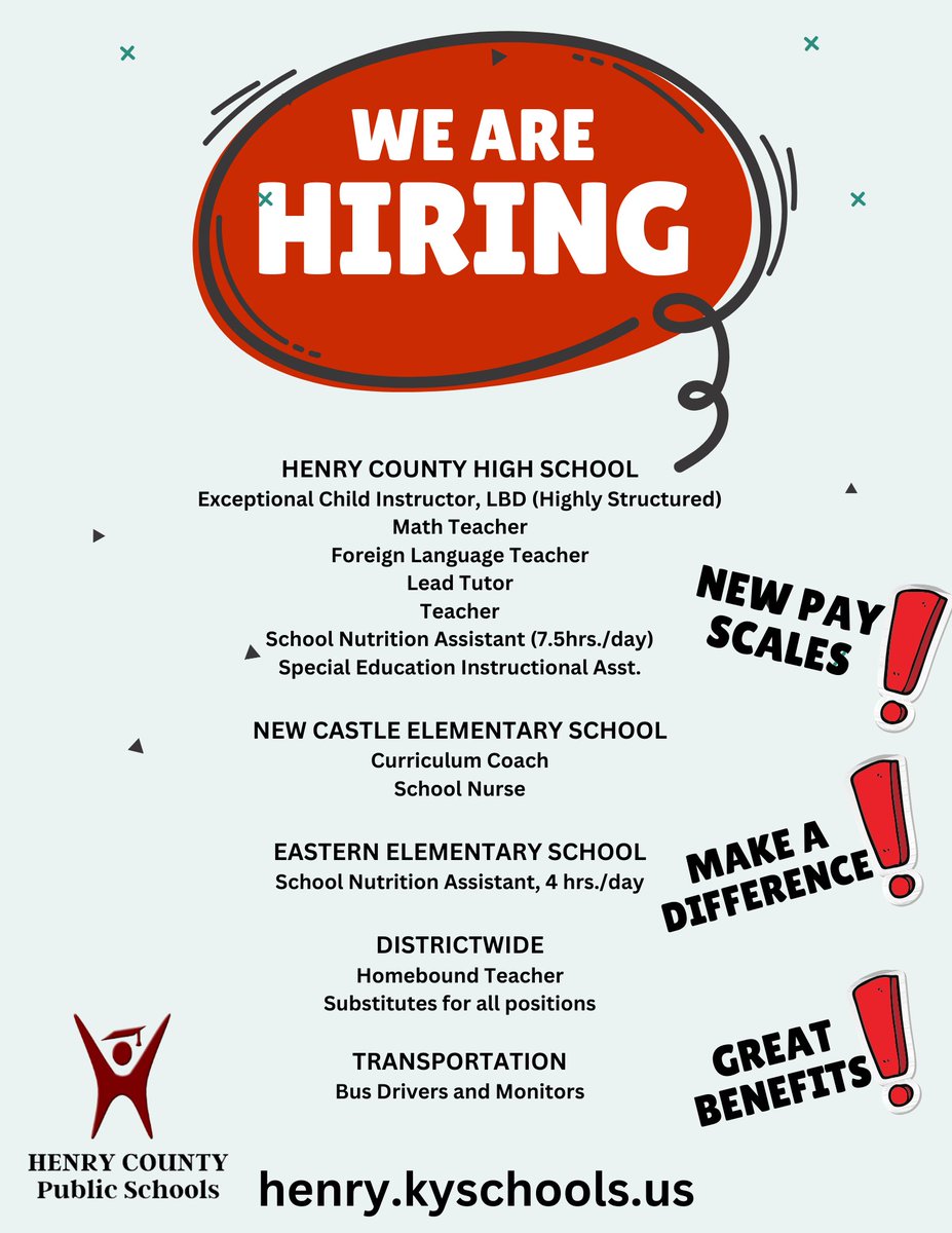 We have great Impact survey scores because we are student-centered AND teacher-focused.  We welcome experienced teachers, first-year teachers and those with a Bachelor's degree who want to pursue education as a career.  Come join the HCPS family!