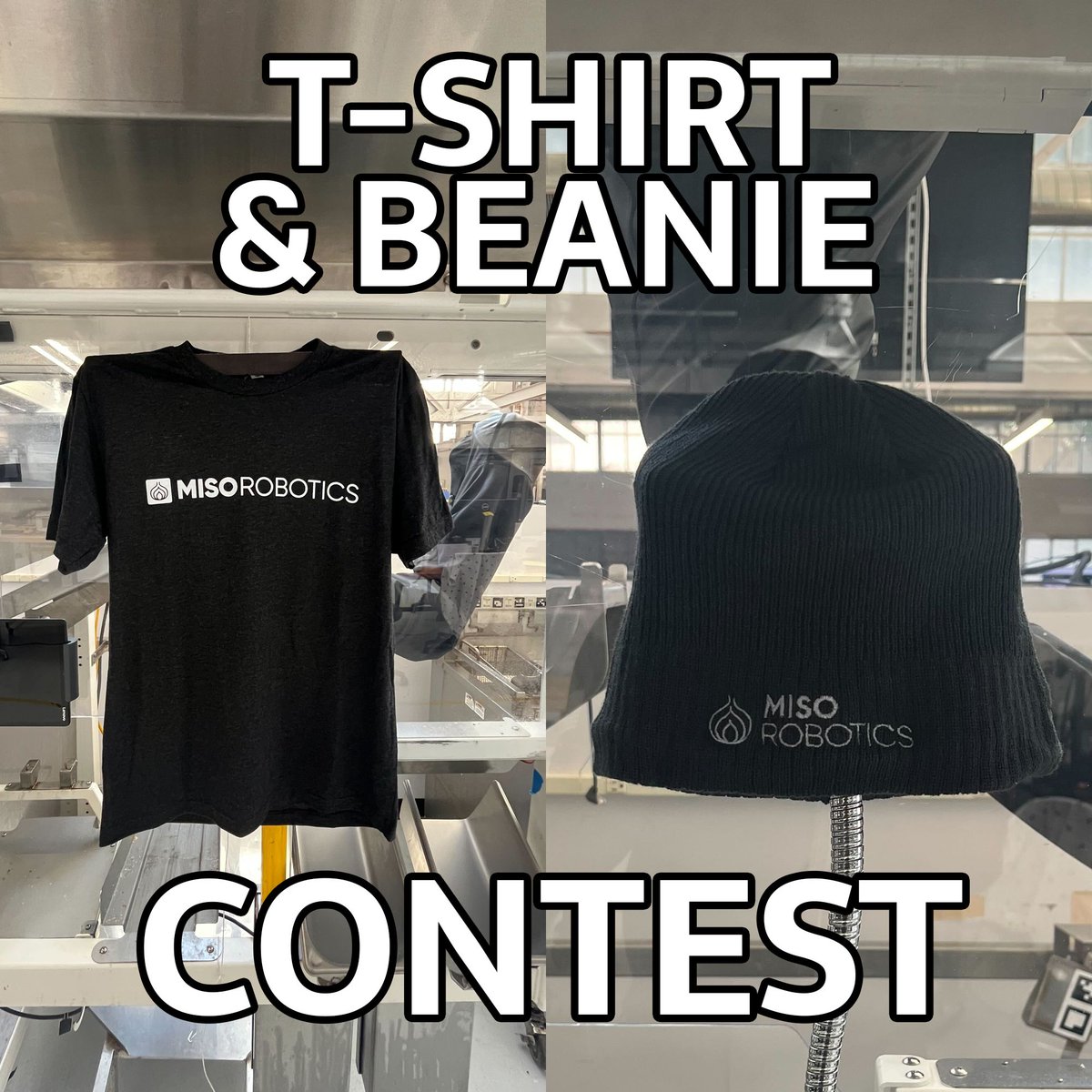 misorobotics's tweet photo. 🎉 GIVEAWAY TIME! 🎉

Rare Miso swag!!!
- 1 XL Miso Robotics T-shirt
- 1 Medium T-shirt
- 1 Miso Robotics Beanie

To enter:
1️⃣ Follow @MisoRobotics
2️⃣ Like &amp; Retweet
3️⃣ Tag 2 friends
4️⃣ Tell us your favorite fast food item!

Ends next Friday. Good luck! 🚀 #MisoRobotics #Giveaway https://t.co/e9t74OnBMY