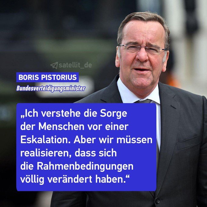 Niemand wird Europa bzw. Nato Staaten angreifen Herr Pistorius.
Weder Russland, noch China, Indien oder sonst wer!
Diesen Schwachsinn verbreiten nur Sie und die deutsche Regierung!