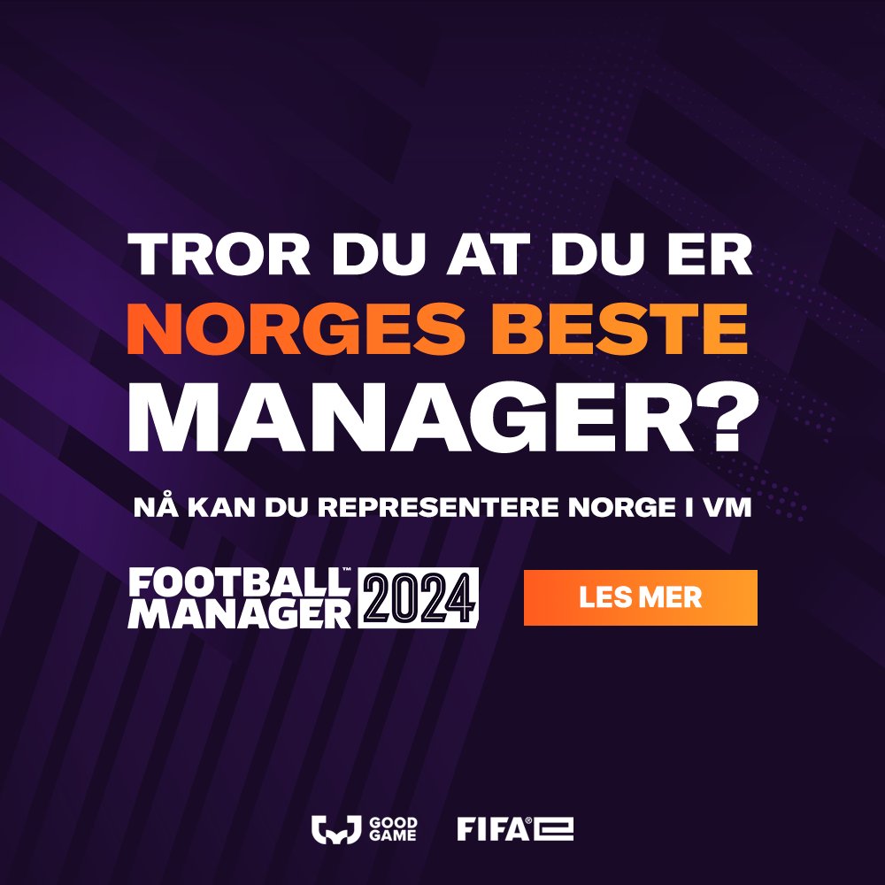 Vi skal finne Norges beste i <a href="/FootballManager/">Football Manager</a> ⚽️🤩

Les mer: gamer.no/annonser/er-du…