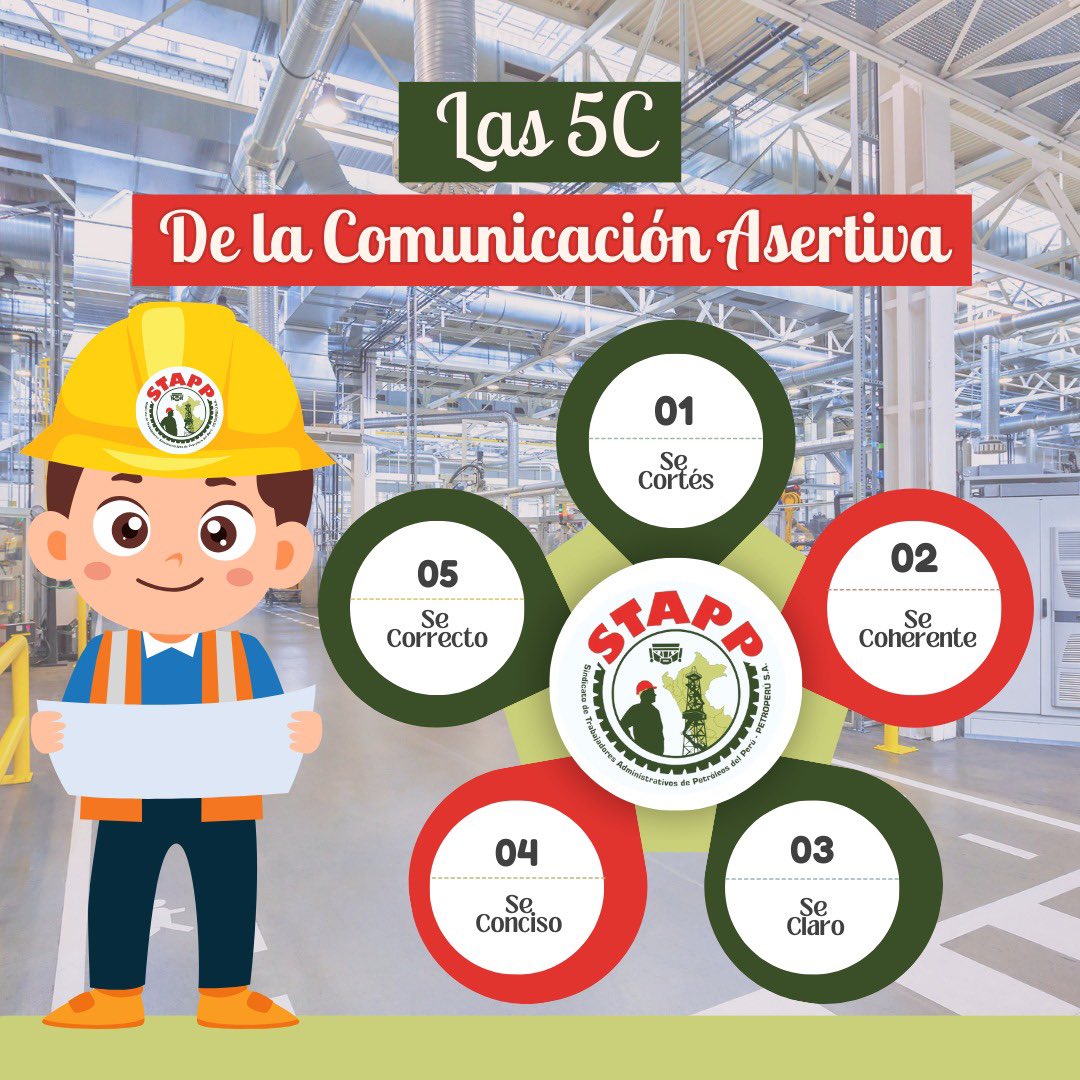 StappOficial's tweet photo. 🌟 Descubre las 5C de la comunicación asertiva en #STAPP. Entérate de todo en este post 👇👷‍♀️👷‍♂️ https://t.co/hqjaX2P15c