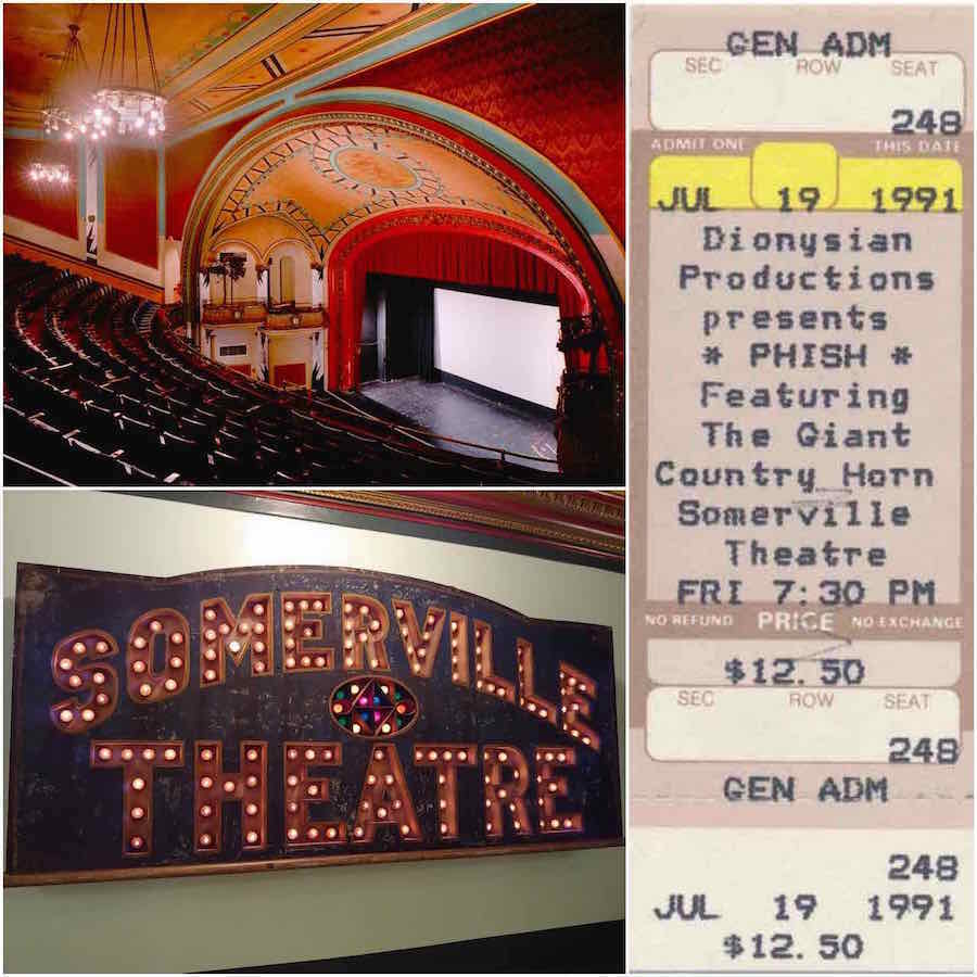33yrs since #phish (w/Giant Country Horns) 7/19/91 Somerville Theatre - their sixth Somerville play of 7 (’90-’91) and the 7th show on the 14-show horn tour.  The CoSA animated Esther film was shown during setbreak.  7/19/91 was released <a href="/livephish/">LivePhish</a> in 2019.