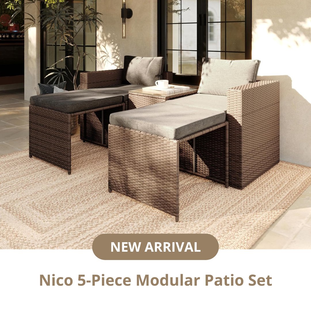 Transform any space with the modular Nico loveseat sofa set! 🌿 Whether you're lounging in your living room or soaking up the sun outside, relax your way with configurable seats, ottomans, and an included table. ✨

#FlashFurniture #RefreshForLess