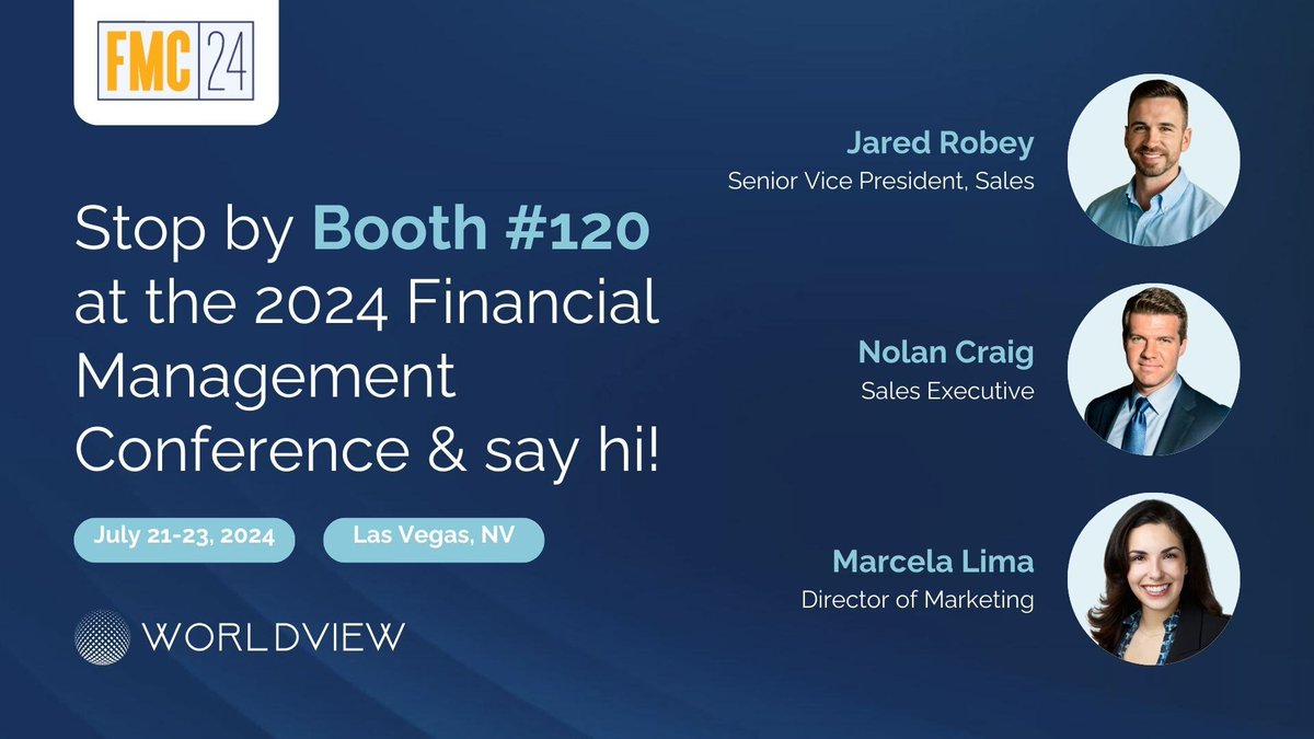 WorldViewLtd's tweet photo. ✈️ We're headed to #Vegas! The #WorldView team will be at the @OfficialNAHC's annual Financial Management Conference &amp; Expo on 7/21-7/23. Visit Booth 120 to discuss solutions for #homecare and #hospice and join our Vegas-worthy raffle! 🎰
#FMCE2024 #DocManagement #EMR #HomeHealth https://t.co/PresiBnPVm