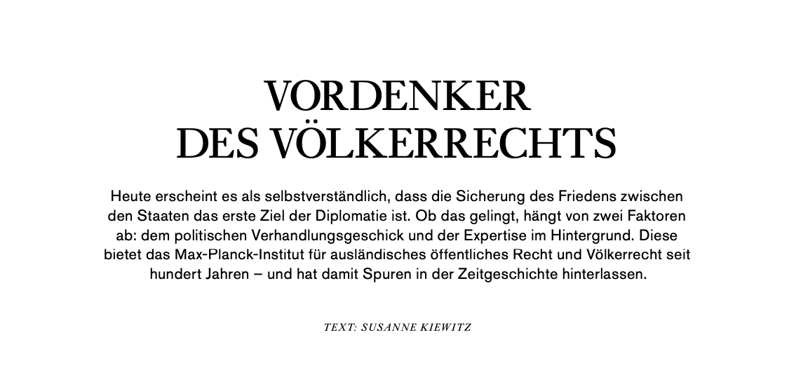 MPILheidelberg's tweet image. "Vordenker des Völkerrechts" 🏛️🔎

Zum Jubiläumsjahr schreibt Susanne Kiewitz über die hundertjährige Geschichte des #MPIL und das Blogprojekt #MPIL100.

mpg.de/22172926/W003_…