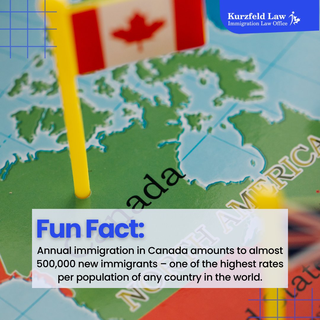 immigration_way's tweet image. Fun Fact Friday!

Canada opens its doors to almost 500,000 new immigrants each year! This makes it one of the most welcoming countries in the world.

#CanadaImmigration #ImmigrationWay #DiversityMatters #GlobalCitizens #FunFactFriday