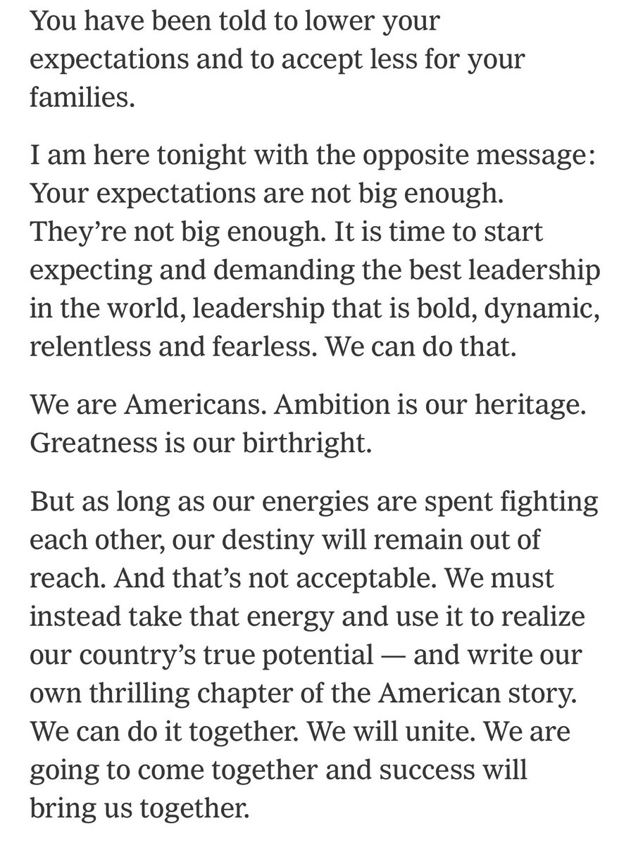 RaymondArroyo's tweet image. This was one of the most aspirational runs in Donald Trump’s speech last night. But it was near the end- and probably missed in the long speech.