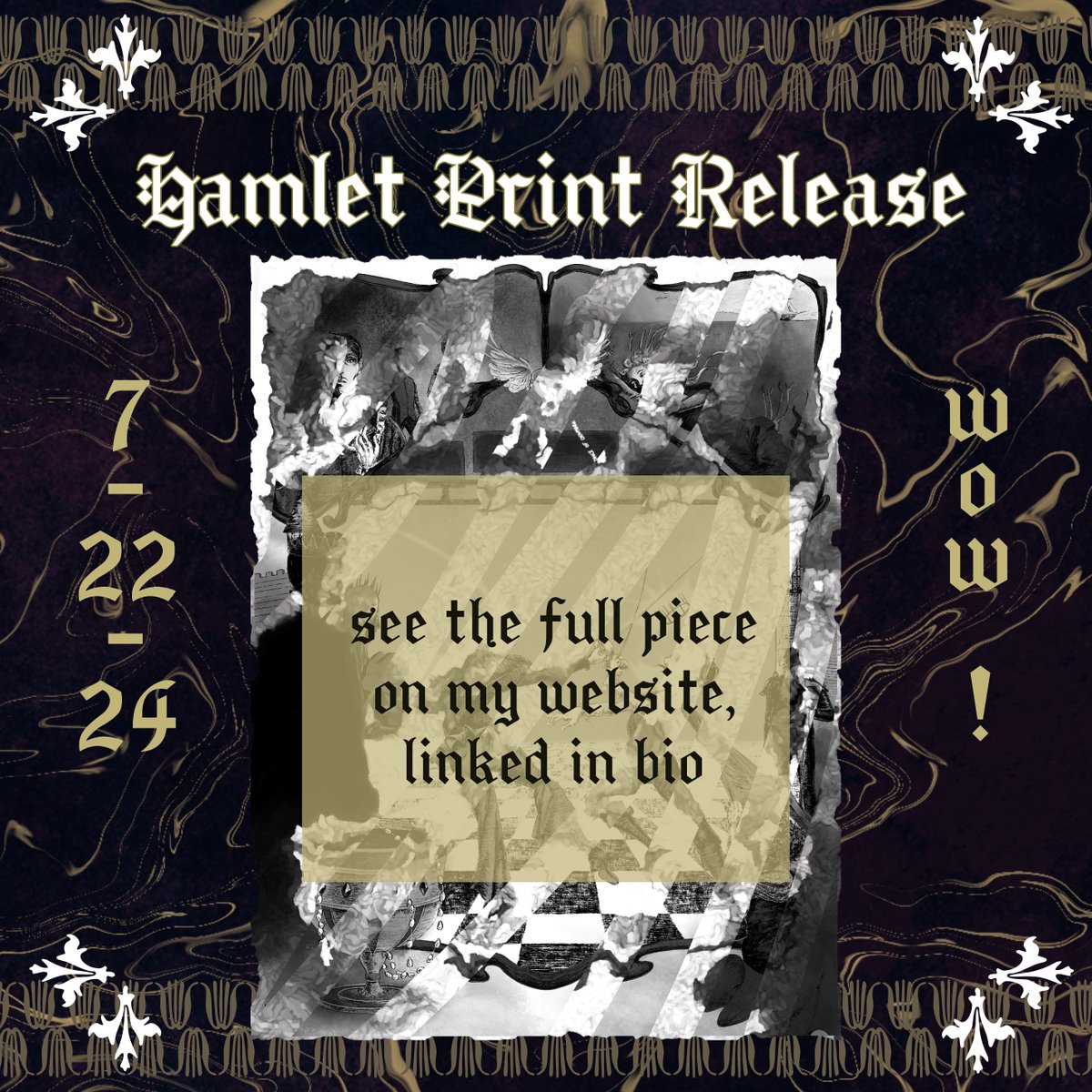 silverfiligree3's tweet photo. ooo u wanna see the hamlet art so bad (prints release Monday 7/22 in two sizes check out the listing on my store to see the art ooooo) https://t.co/wSxUIsy28r