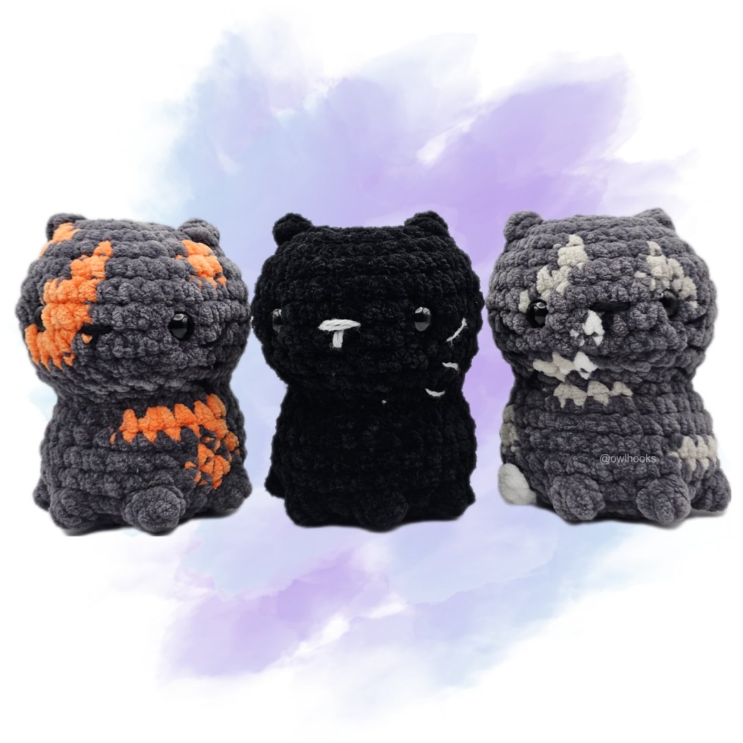 Owl_Hooks's tweet photo. Three custom Lil Cats finished last week and posted out this, super happy with how they turned out

Pattern by @aqcrochets, colours freehanded from pictures

#cat #crochet #amigurumi #plushtoy #customcrochet https://t.co/SlSy5wFrM6