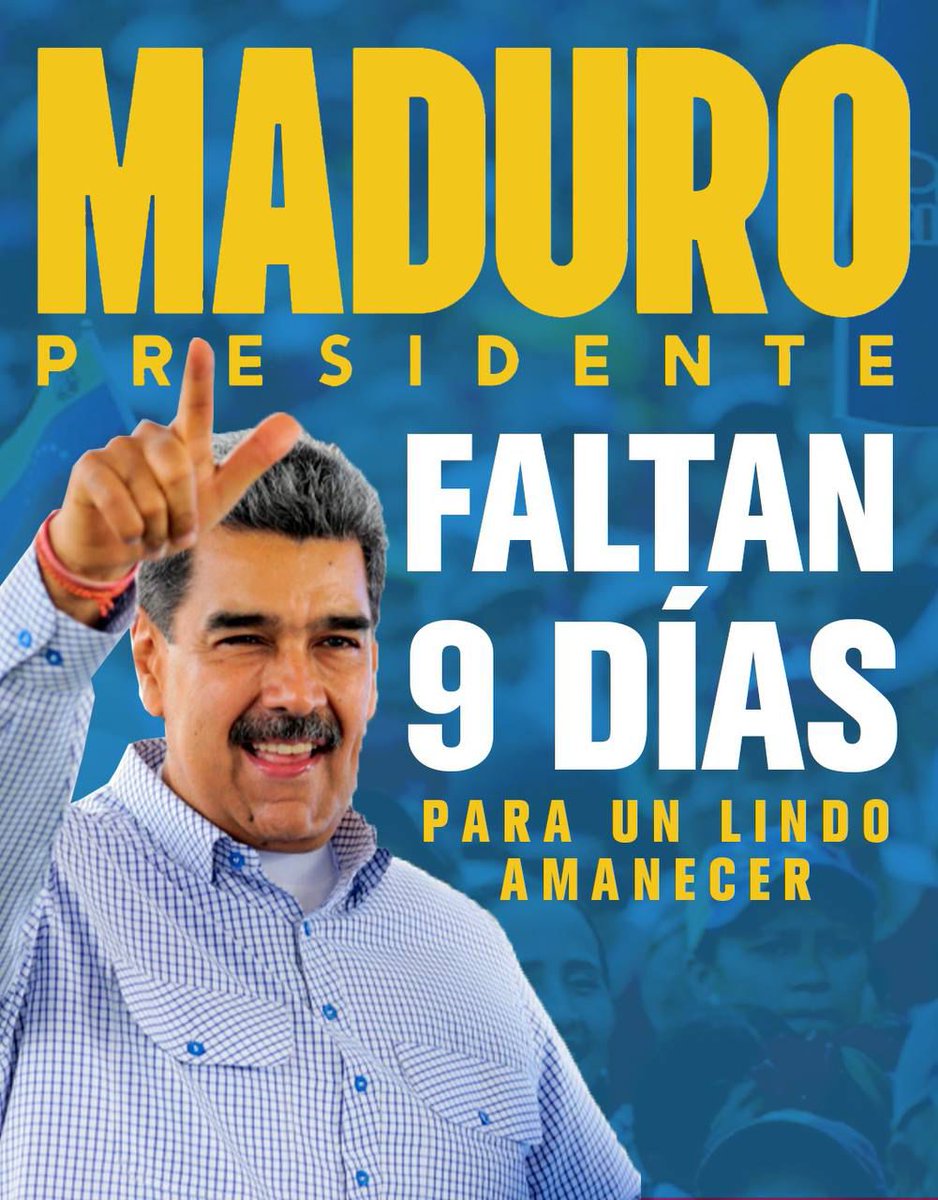#MaduroPresidente 🫶🏻😎

*Faltan 09 días para la Gran Victoria Popular*

¡Comparte y Publica! 🇻🇪