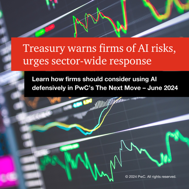 GeoffJacobi's tweet photo. AI poses unique cybersecurity and fraud risks to financial institutions, according to a Treasury report. To mitigate these risks, firms should consider using AI defensively. Learn how in PwC's The Next Move. https://t.co/XnsdY92S5u https://t.co/Z1YrCECGU7