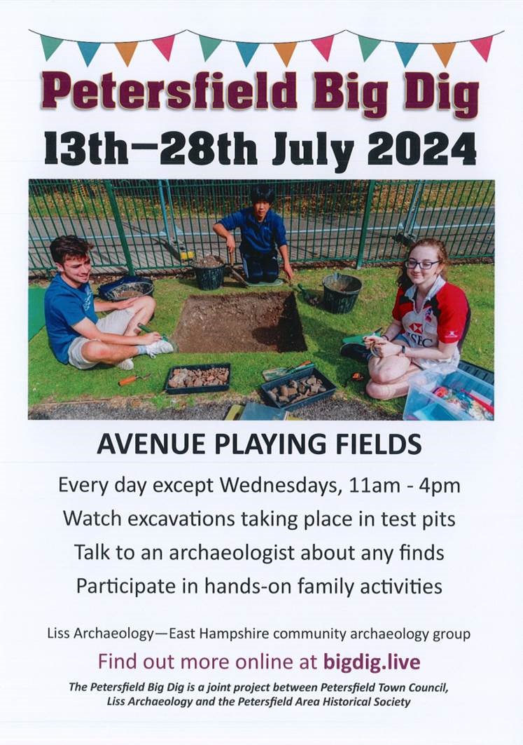 🚗🛍️ CARRR BOOT Sale This Sunday! 🛍️🚗
Avenue Pavilion Playing Fields from 8 AM - 12 noon! ticketsource.co.uk/petersfield-to…
But that's not all..
🕵️‍♂️🏺 Petersfield's BIG DIG 2024! 🏺🕵️‍♂️
Find out what hidden treasures Liss Archaeological Group have found on the Avenue! bigdig.live