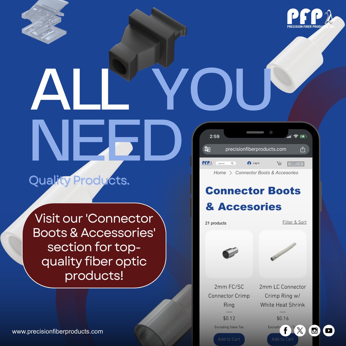 PFPFiber's tweet photo. Elevate Your Network with our high-quality connector boots &amp; accessories🛠️. Don't settle for less – choose the best for your network.🛒at👉https://t.co/UnyDR81J90
#FiberOptics #NetworkEngineering #Connectors #BestNetworkPerformance #SCconnectors https://t.co/XyYWDsttnd
