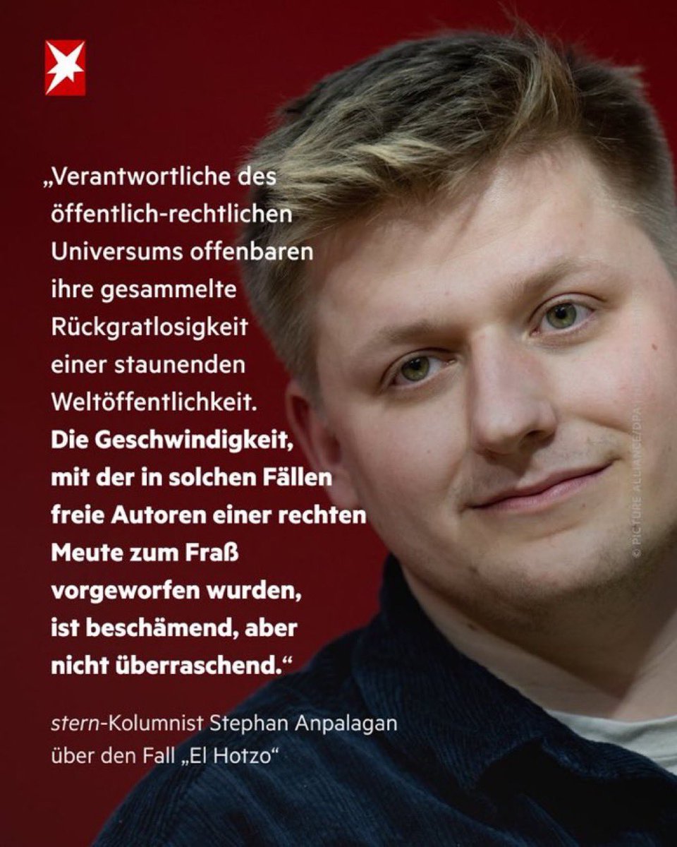Theatralisch und unpassend. El Hotzo ist hier nicht das Opfer.  Rückratlos ist diese undifferenzierte Rückendeckung von Stephan Alpalagan  für jemanden, der Politiker in lebenswert und vogelfrei einteilt. Es gibt wirklich viele gute Gründe Donald Trump nicht zu mögen. #ElHotzo
