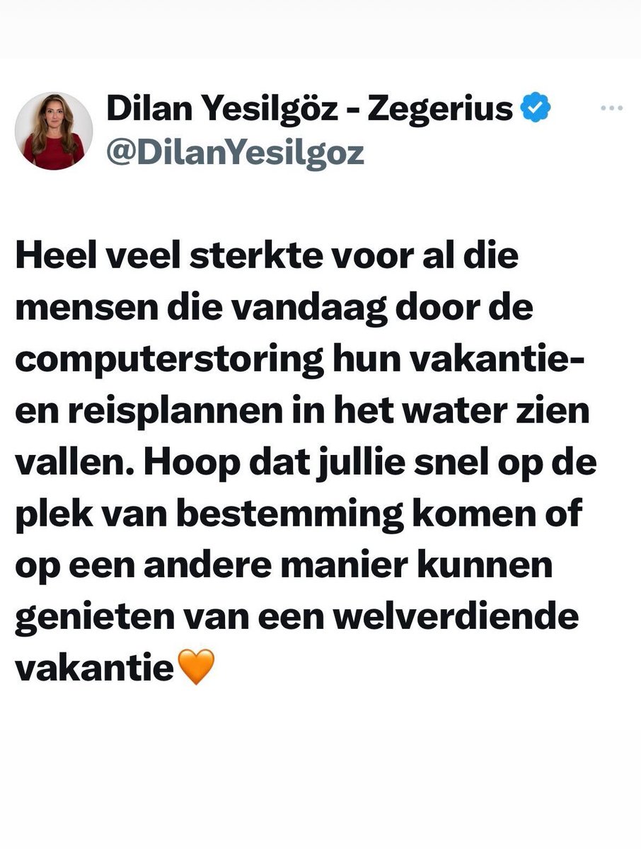 RogierOranje's tweet photo. Persoonlijk vind ik het 100.000 x erger dat #ziekenhuizen vandaag last van die #computerstoring hadden. Iets met #empathie en #prioriteiten @DilanYesilgoz https://t.co/rGAFykZP8z