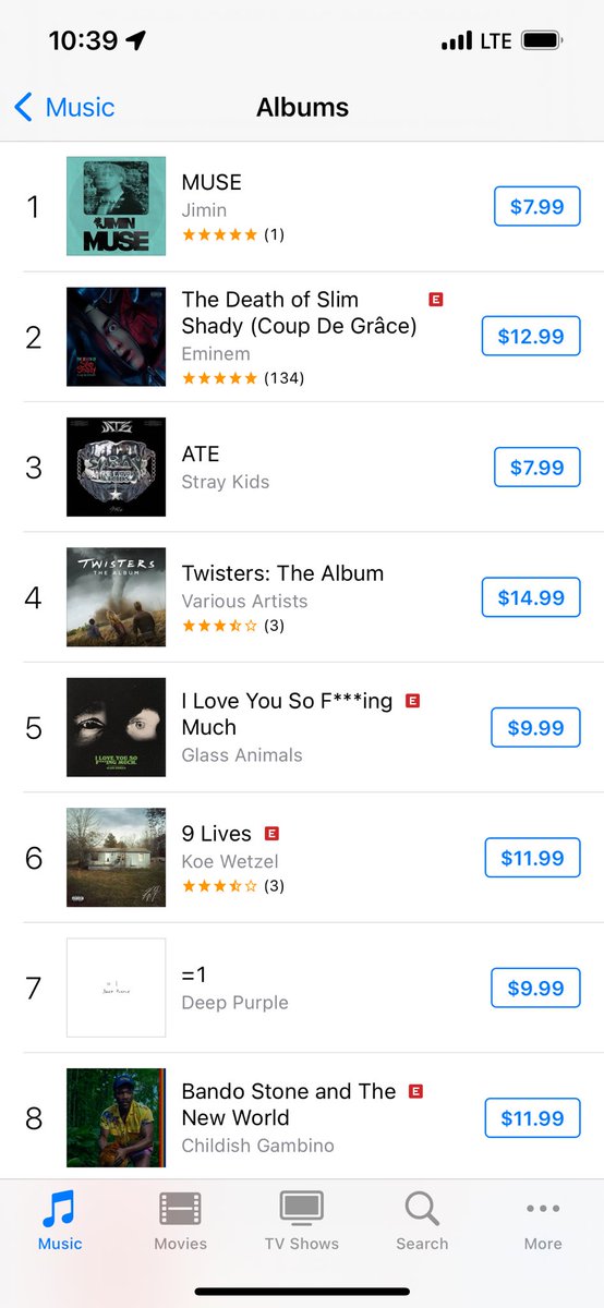ClemenceDugas's tweet photo. Canadian itunes no1 @BTS_twt #Jimin_MUSE https://t.co/dZf2TlvdQC