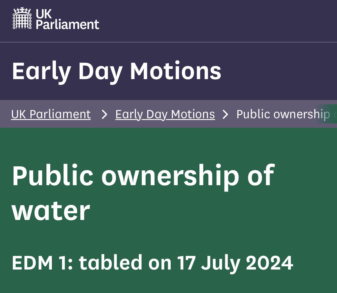 💦 The Green Party is pushing to bring water into public ownership to tackle the sewage scandal and mismanagement. Over 3.6m hours of untreated sewage hit English waterways in 2023 🏞. With £64bn in debts and £78bn paid in dividends since privatisation, the current model fails