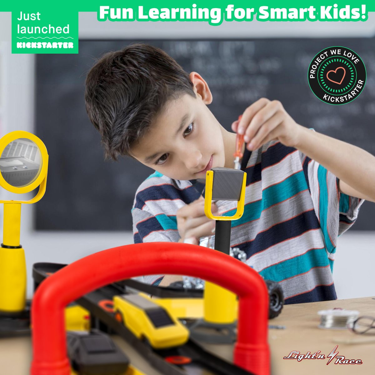 lightnrace's tweet photo. Light'n Race is available for a limited time only! Transform education with engaging STEM kits. Support our Kickstarter campaign before it ends! 🌟💡 https://t.co/FKrJNT4pko
#LimitedTime #FunEducation #SmartKids #HandsOnScience  #kickstarter  #educational  #innovations https://t.co/v74GkNATSe