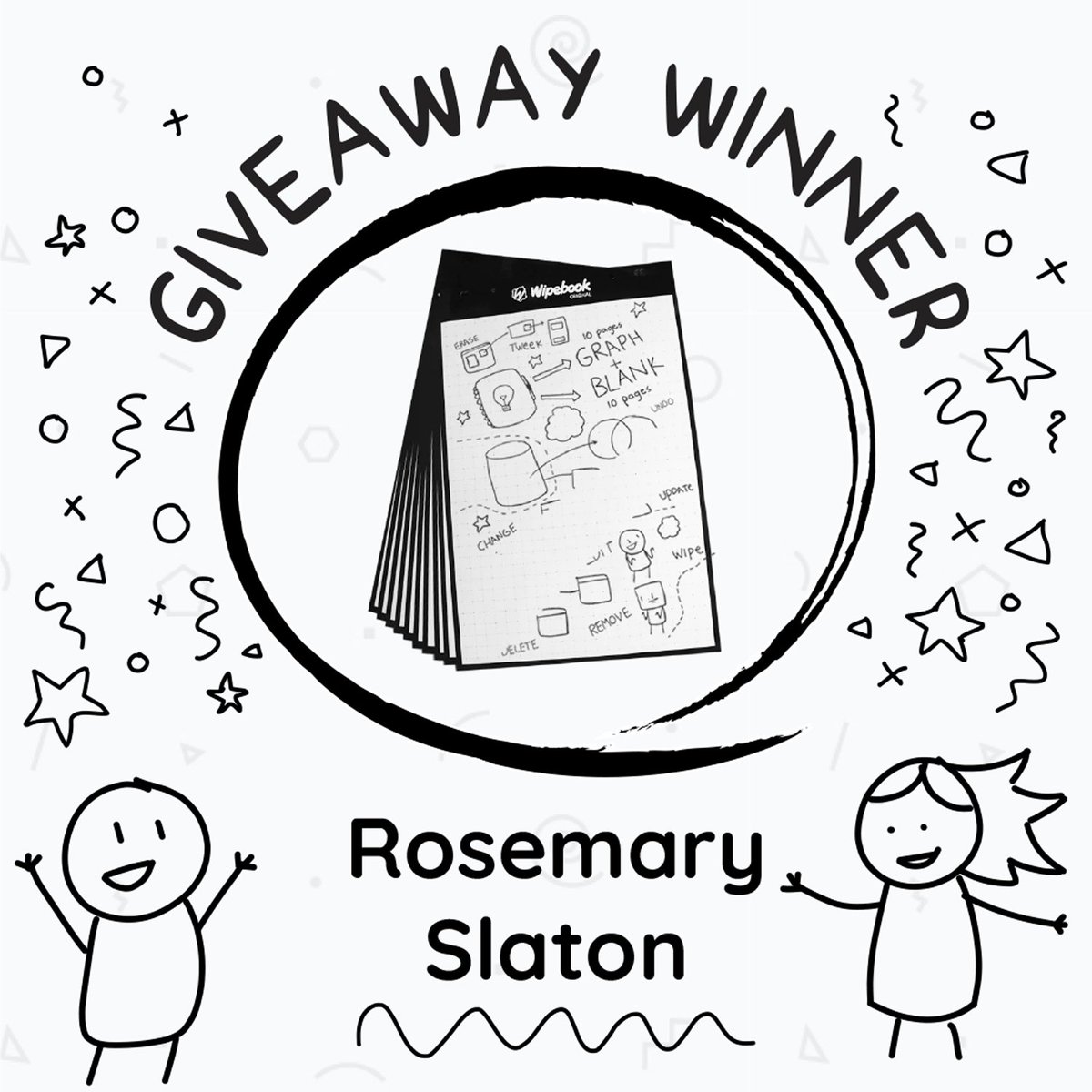 Wipebook's tweet photo. Congratulations to Rosemary Slaton, our weekly Flipchart winner!🎉
Visit: https://t.co/C8PhP31uji to enter the weekly giveaway.
#flipchart #contest #giveaway #win https://t.co/2aN0LJlSuK