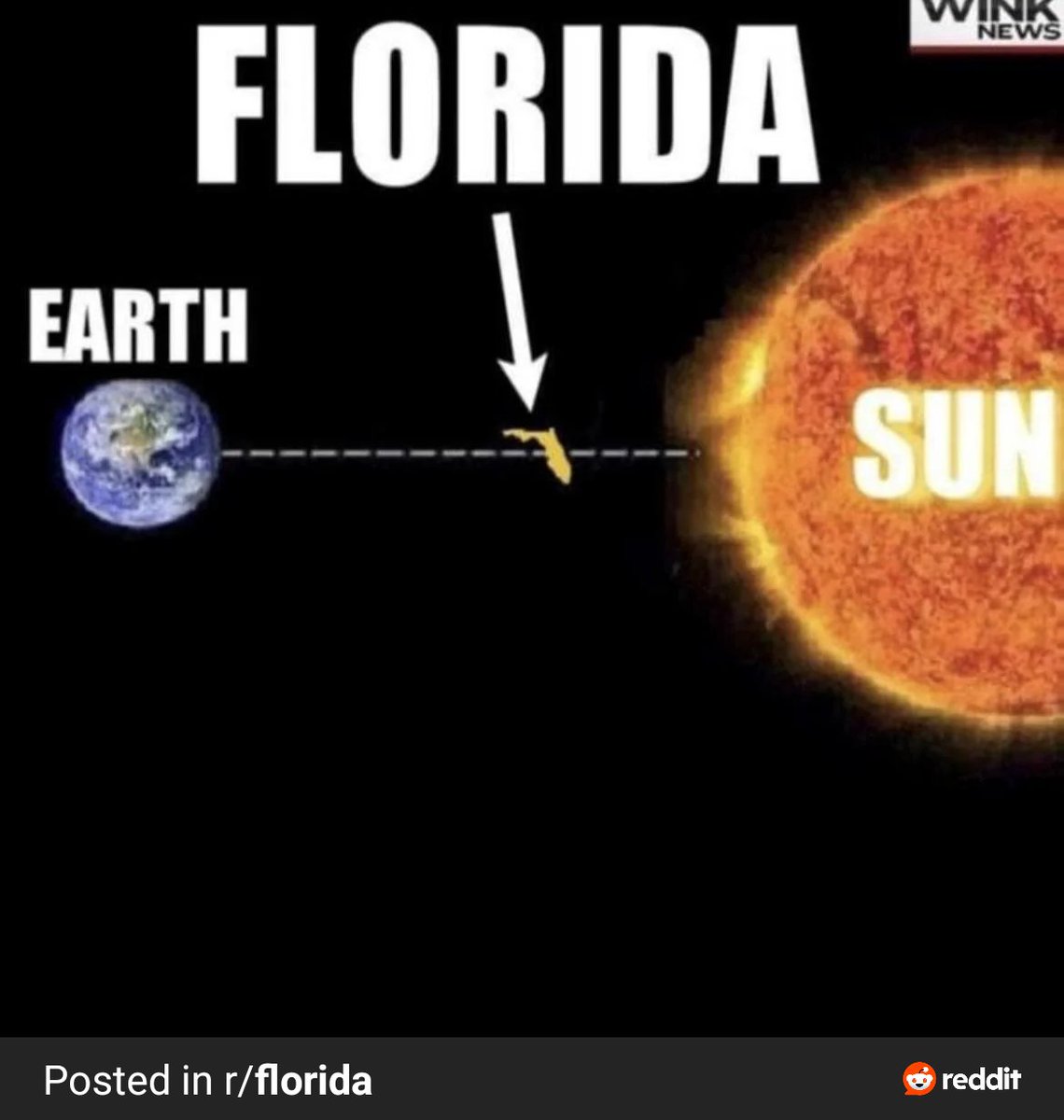 jacampoe's tweet image. Well, that explains it. #FloridaHeat #SunshineState #EarthAndSun