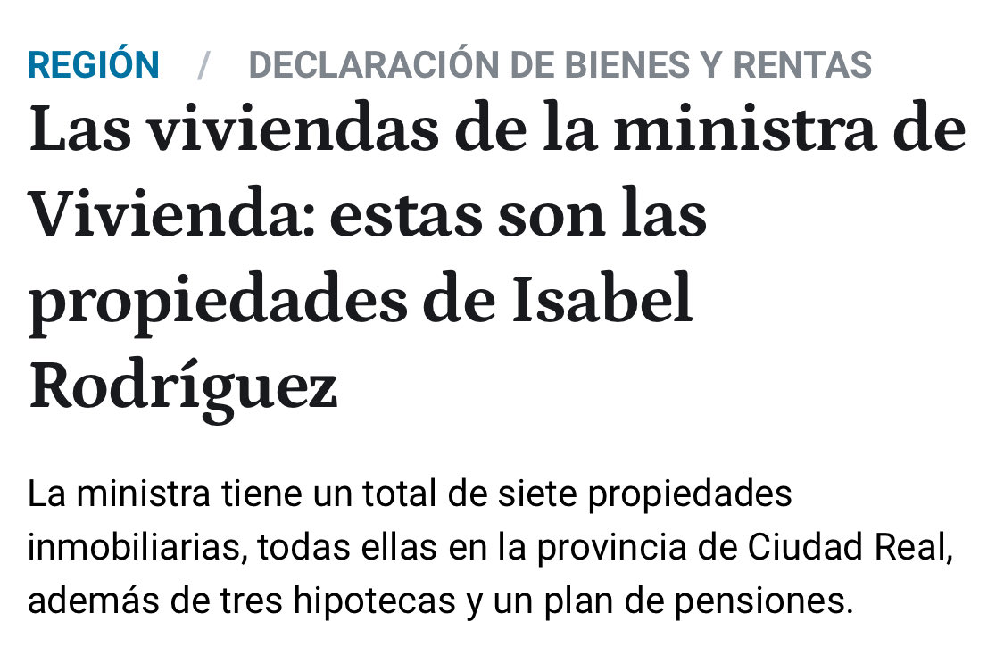 El argumentario clasista y chapucero de la ministra de vivienda quizá se explique por esto: