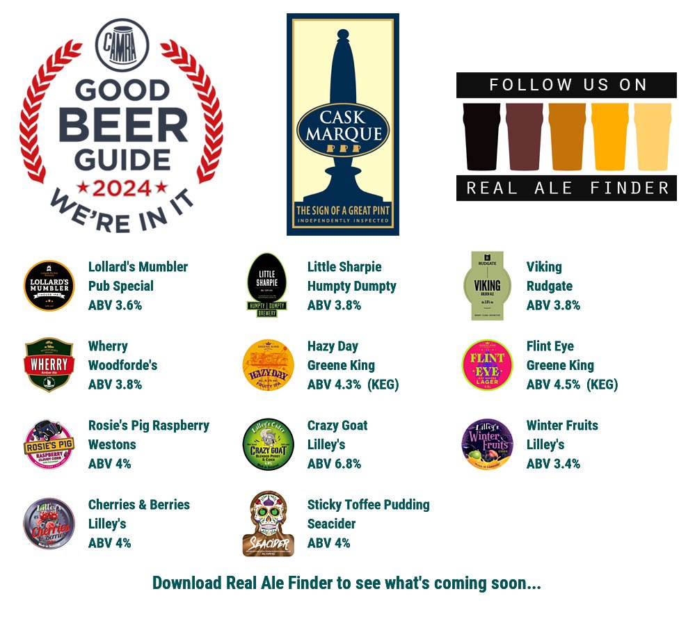 Lollards Pit (@lollards_pit) on Twitter photo Friday Night Line Up ⬇️
Beer & Cider Board:
bit.ly/2op69fb
#goodbeerguide <a href="/CAMRA_Official/">CAMRA</a> <a href="/caskmarque/">Cask Marque</a> #PubSpecial @HDBrewery <a href="/rudgatebrewery/">Rudgate Brewery</a> <a href="/WoodfordesBeer/">Woodforde's Brewery</a> <a href="/greeneking/">Greene King</a> <a href="/lilleyscider/">Lilley's Cider</a> <a href="/SeaCiderSussex/">SeaCider</a>
#RealAleFinder @CityOfAle <a href="/NorwichPubs/">Norwich Pubs</a> #BeerGarden☀️ Friday Night Line Up ⬇️
Beer & Cider Board:
bit.ly/2op69fb
#goodbeerguide <a href="/CAMRA_Official/">CAMRA</a> <a href="/caskmarque/">Cask Marque</a> #PubSpecial @HDBrewery <a href="/rudgatebrewery/">Rudgate Brewery</a> <a href="/WoodfordesBeer/">Woodforde's Brewery</a> <a href="/greeneking/">Greene King</a> <a href="/lilleyscider/">Lilley's Cider</a> <a href="/SeaCiderSussex/">SeaCider</a>
#RealAleFinder @CityOfAle <a href="/NorwichPubs/">Norwich Pubs</a> #BeerGarden☀️