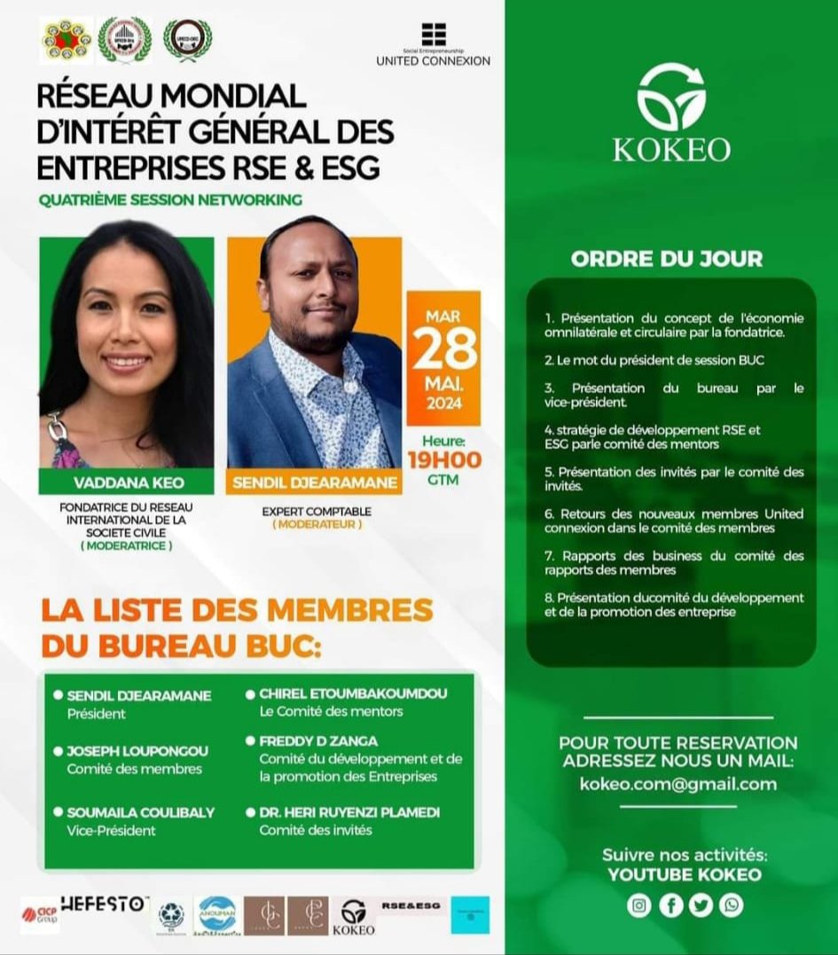 Vaddanakeo's tweet photo. Soumaila Coulibaly Vice-président de B.U.C (Business United-Connexion) et Kossivi Clément DJAGBA notre Responsable pays KOKEO Togo se sont réunis aujourd'hui à Lomé pour préparer aussi la délégation internationale du 10 août au 25 août 2024. https://t.co/RlR3ytcGl5