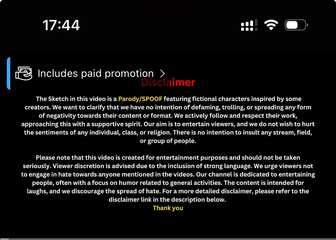 toucche_'s tweet image. Disclaimer by creator himself about use of #stronglanguage &amp;amp; yet .@YouTube expects people to complain before they act ( youtube never does anything about complaints regarding this account ) and allowed this individual #carryminati to continue. #banyoutube #bancarryminati