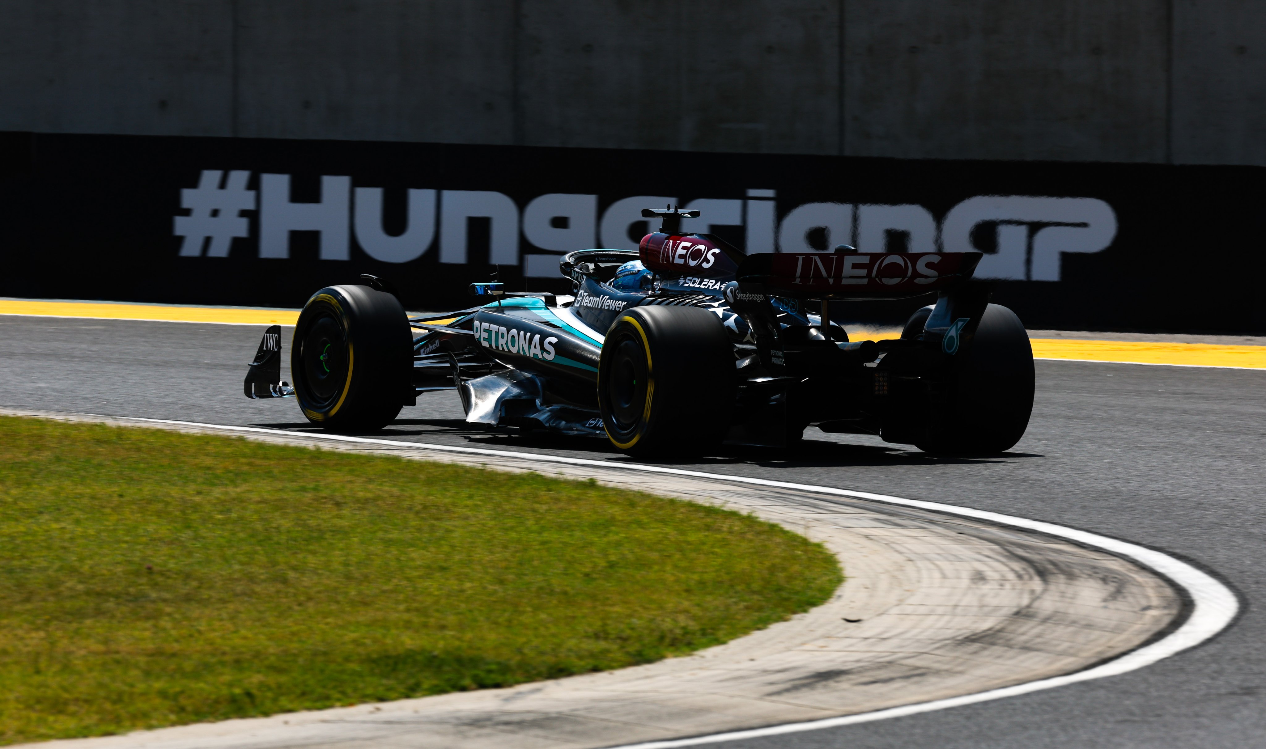 Russell en el Gran Premio de Hungría. Fuente: Twitter Mercedes