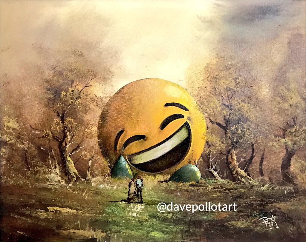 MorganaPictures's tweet photo. #emoji #emojiart #cryface #joyful #painting #art #funny #text #texting #popculture https://t.co/UN83wNUqO1