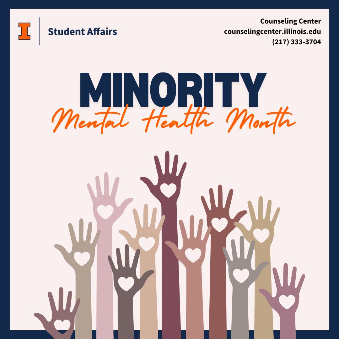 UI_Counseling's tweet photo. We're continuing our observance of Minority Mental Health Month by taking a look at mental health treatment barriers to Black students. Swipe to learn about resources that are available to you at all times on campus and beyond! https://t.co/gKJupree9O