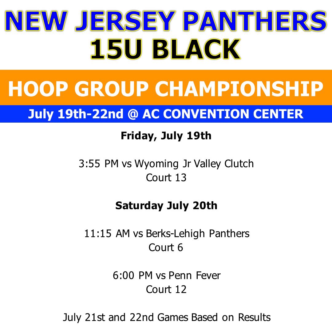Sophia Rollan (@sophrollan) on Twitter photo Finishing this season off strong in AC this weekend! Canโt wait to play !!
<a href="/nj_panthers/">NJ Panthers</a> <a href="/CoachZ_NJP/">Zakiya Beckles MAT, LAT, ATC</a> <a href="/CoachJordanNJP/">Jordan Stites</a> <a href="/CoachWeberbball/">Coach Weber</a> <a href="/CoachCorisdeo/">Geoffrey Corisdeo</a> Finishing this season off strong in AC this weekend! Canโt wait to play !!
<a href="/nj_panthers/">NJ Panthers</a> <a href="/CoachZ_NJP/">Zakiya Beckles MAT, LAT, ATC</a> <a href="/CoachJordanNJP/">Jordan Stites</a> <a href="/CoachWeberbball/">Coach Weber</a> <a href="/CoachCorisdeo/">Geoffrey Corisdeo</a>