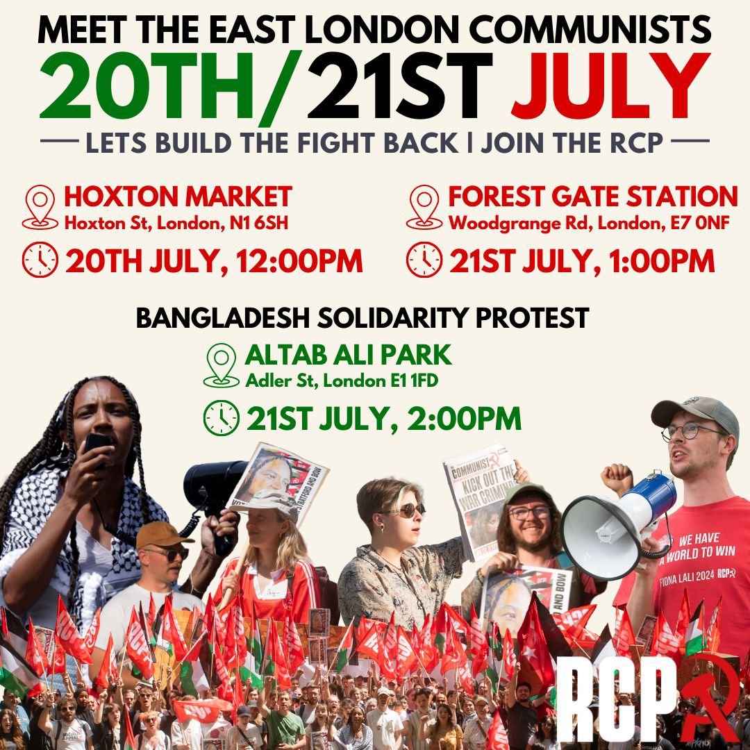 East London RCP district this weekend: