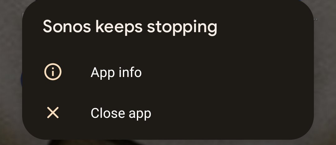 RadioGauthier's tweet photo. Can't even launch the new app.

Lovely being a @Sonos customer. https://t.co/RtUFvF3clC