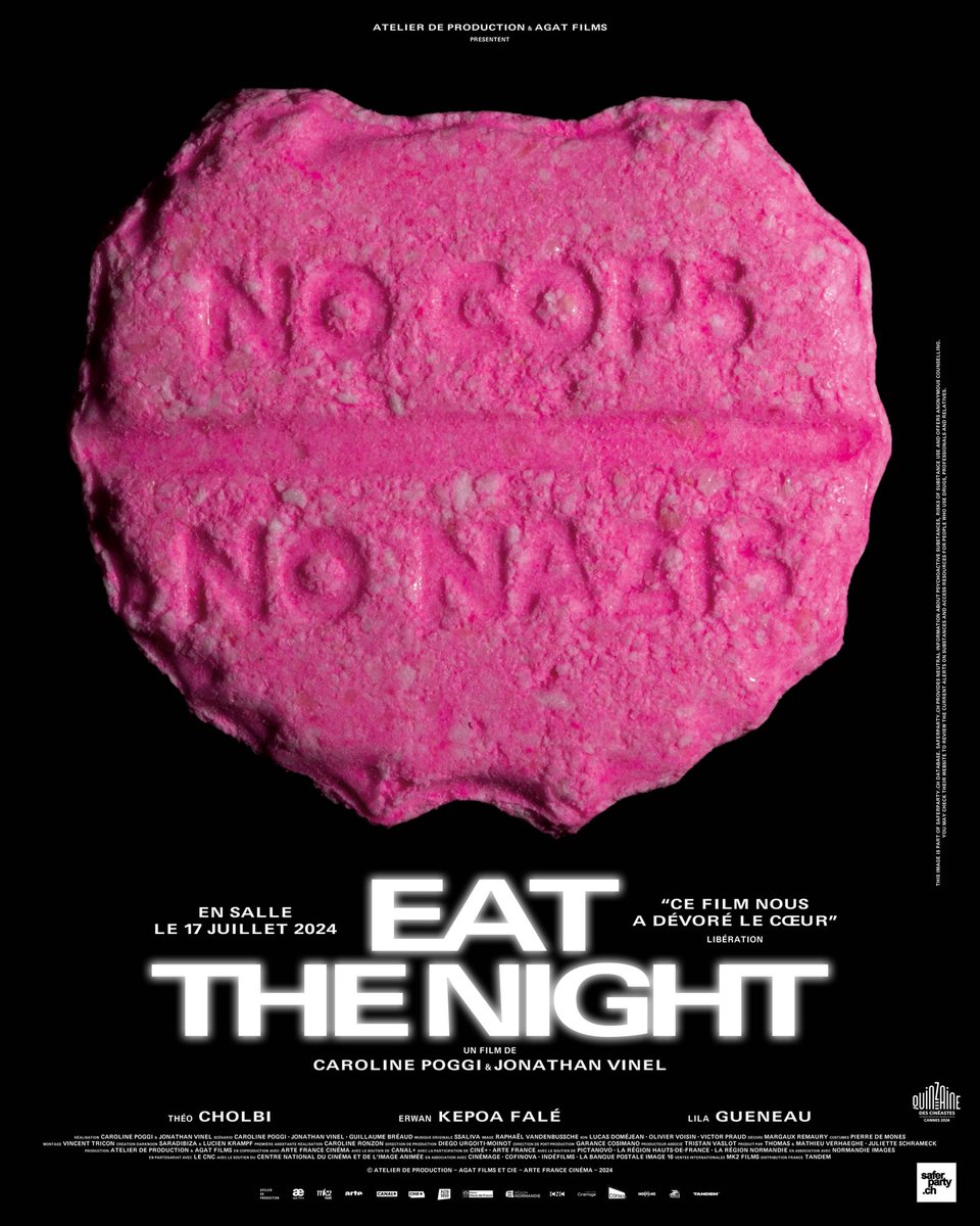 Caroline Poggi (@carolinepoggi) on Twitter photo EAT THE NIGHT
Unofficial poster concept x@saferparty.ch
Fan service by @textandgraphics
-
saterparty.ch provides neutral information about psychoactive substances, risks of substance use, and offers anonymous counselling. EAT THE NIGHT
Unofficial poster concept x@saferparty.ch
Fan service by @textandgraphics
-
saterparty.ch provides neutral information about psychoactive substances, risks of substance use, and offers anonymous counselling.