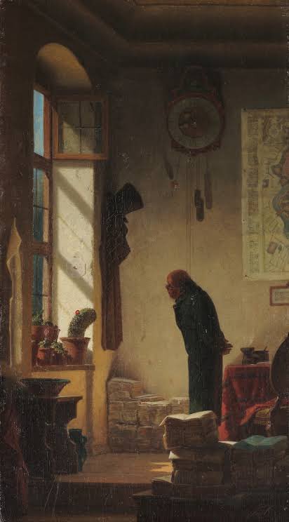 kapımı çalmanı istiyorum leyla
o kadar evde yokum ki anlatamam

📜Alper Gencer 

🖼️Carl Spitzweg