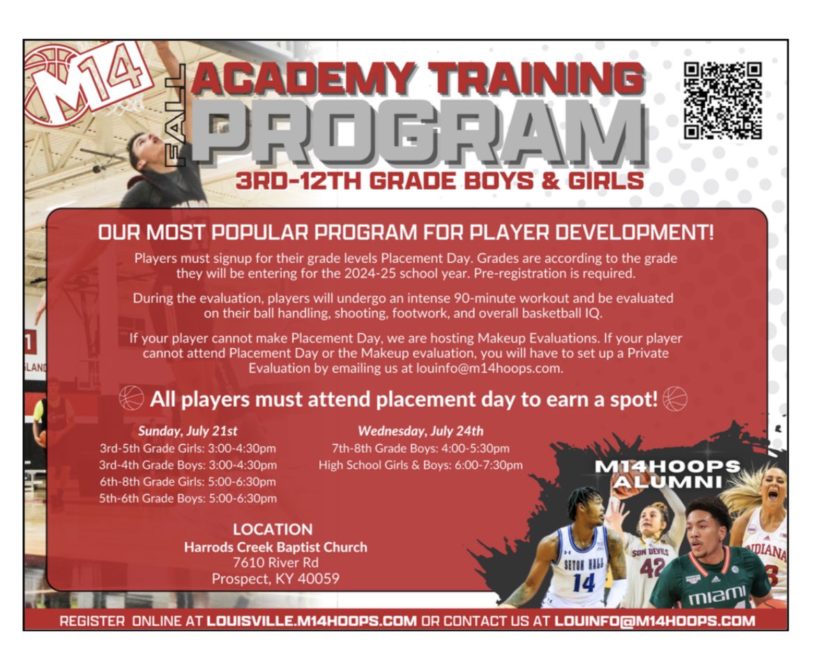 M14HoopsLou's tweet image. Don’t wait until it’s too late !! We are moving at a fast pace and redefining the word fun with intensity, energy, and accountability ‼️

Visit our website for more information ‼️

#RepThe14
#TrainingHasToTranslate 
#WhereDreamsBecomeReality